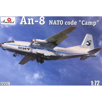 Amodel 72228 Scale model kit 1:72 Plastic model Antonov An-8 civil aviation