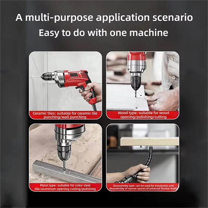 High-Power Electric Drill Set Multifunctional Impact Drill for DIY Household Pol