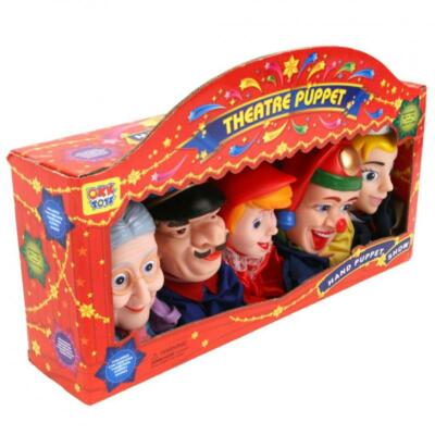 5 Kasperpuppen Kasperlepuppen Kasperl Kasper Handpuppen Set für Kasperletheater