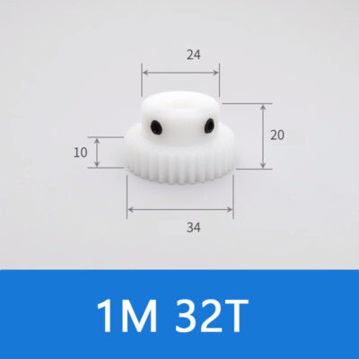 Spur Gears 1 Module POM Transmission Gear With Step Plastic Gears 15~40 Teeth