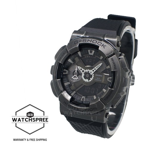 Pre-owned Casio G-shock Gm-110 Textured Black Resin Band Watch Gm110vb-1a Gm-110vb-1a