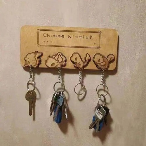 Pokemon Key Hook Rack “Choose Wisely” Starter Choice 