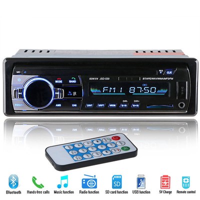 Bluetooth Auto Car Vehicle Player USB SDAUXINFM IPod Radio Stereo MP3 1 Din