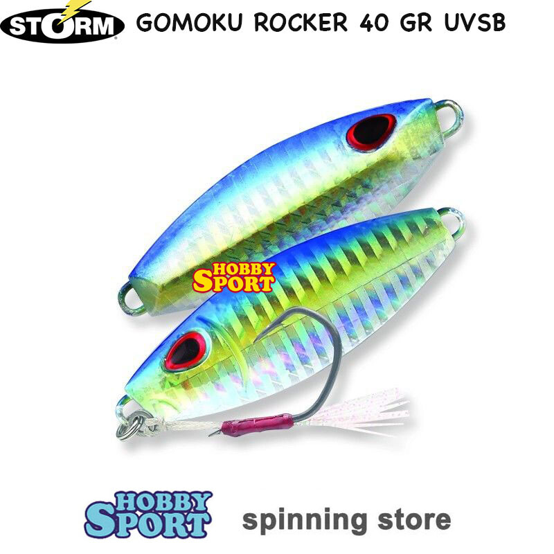 SLOW PITCH ROCKER CAST JIG 40 GR  COL. UVSB  55 MM METAL JIG GOMOKU  STORM