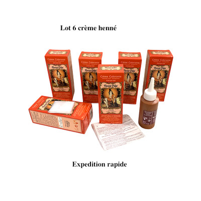 Lot 6 Crèmes Henné Cuivre NJD France