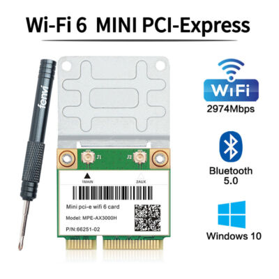 Half Mini PCIe WiFi 6 Card MPE-AX3000H Dual Band 802.11ax WiFi Bluetooth Adapter