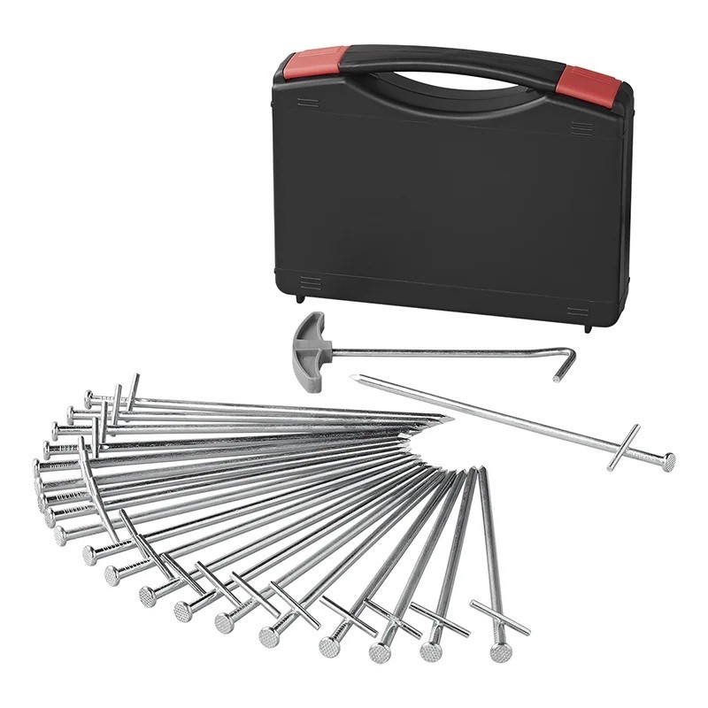 Felsbodenhering 23 cm Metal mit geschweißtem Querstift - Set von 20 Stück im Koffer - Bild 1