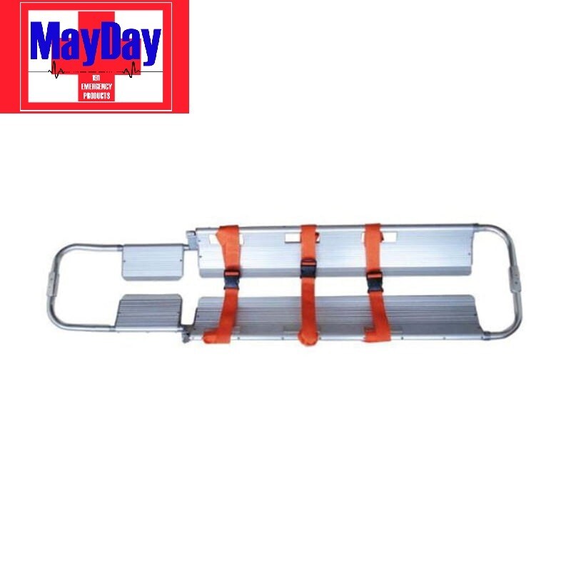 Emergency Folding Scoop Stretcher Aluminum With Straps | EDJ-001A | 191-MAYDAY