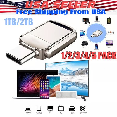 1TB 2TB Type C USB 3.0 Flash Drive Thumb Drive Memory Stick for PC Laptop New