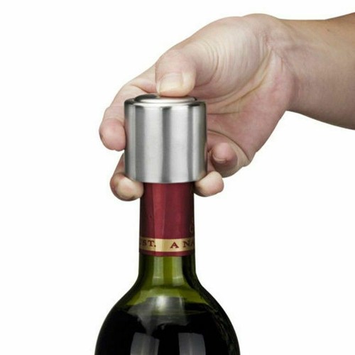 Stainless Steel Reusable Vacuum Sealed Champagne Red Wine Bottle Stopper Cap New