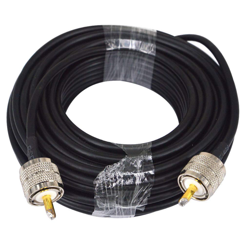 50 Ft RG58 Coax Coaxial UHF PL-259 Connectors Amateur Ham Antenna Cable NEW