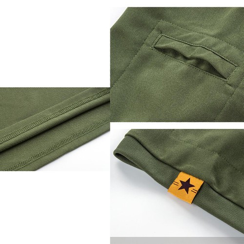 Mens Polo Shirts Short Sleeve Casual Quick Dry Team Tactical Combat Work Golf