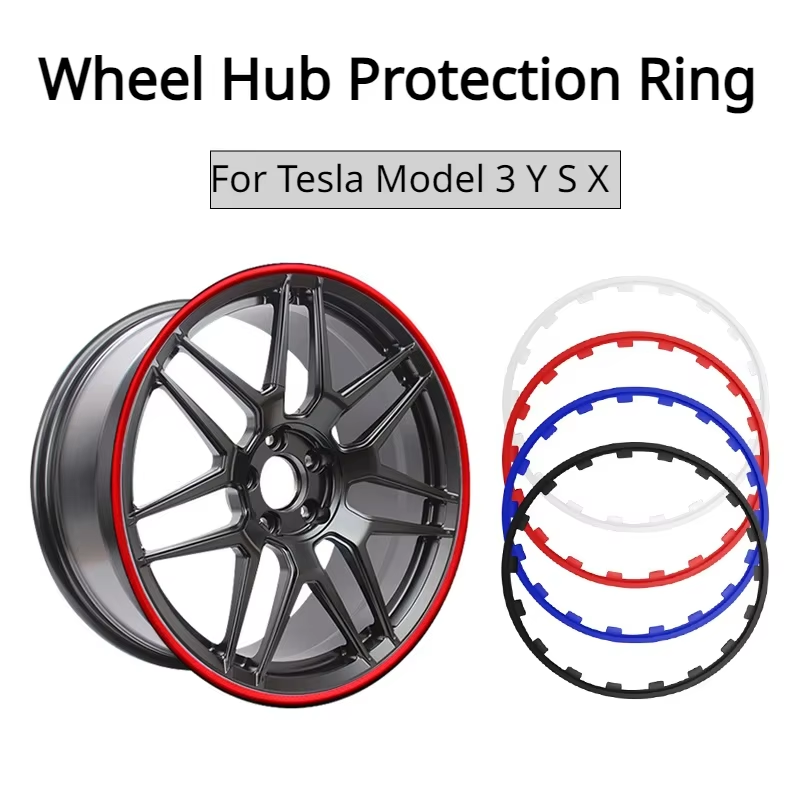 Wheel Hub Protection Ring for Tesla Model 3 Y S X Car Rims Ring Protectors Vehic