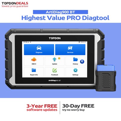 TOPDON Artidiag 900BT Car OBD2 Bidirectional Diagnostic Scanner Tool K-EY Coding