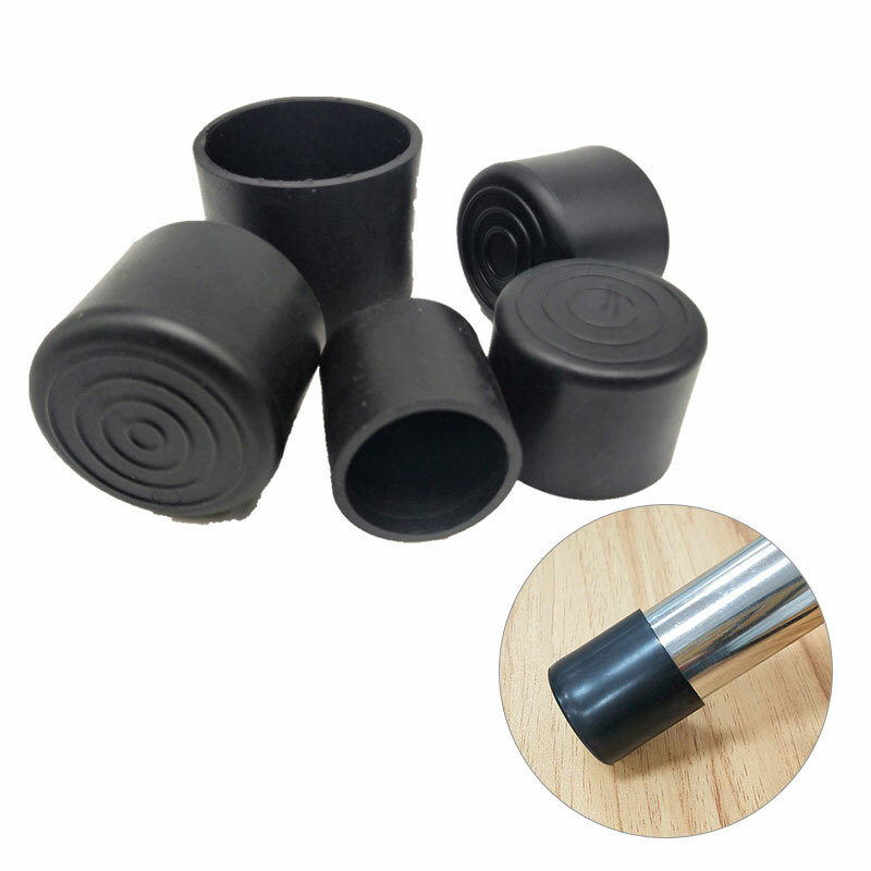 10x Rubber Round Tube Chair Anti Scratch Floor Protector Table Feet Leg Cap End