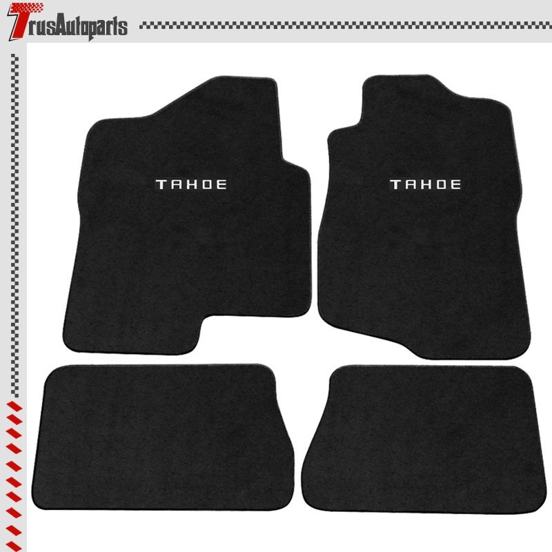 Details About For 07 13 Chevy Tahoe 4dr Black Floor Mats Front Rear Carpet Nylon 4pc Emblem