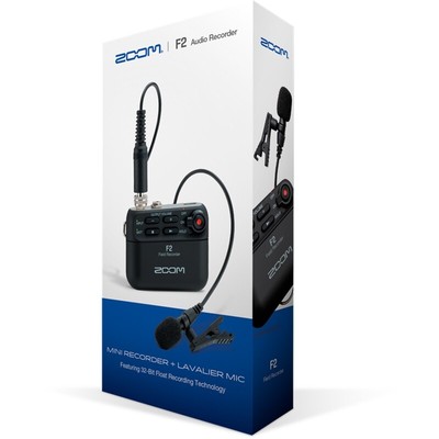Zoom F2 32-bit/44.1kHz Field Recorder w/ LMF-2 Lavalier Microphone