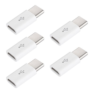 5Pcs Small Micro USB To USB-C Adapter Mobile Phone Adapter Type-c Interface Data