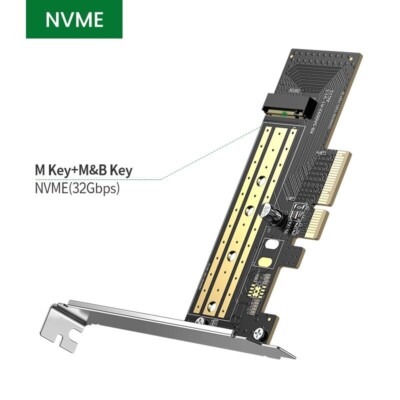 UGREEN PCIe to M2 Adapter NVMe 32Gbps x4/8/16 M&B Key PCI-e Express Card SSD PC