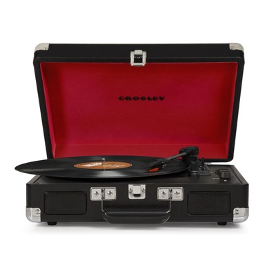 Crosley CR8005DBK Cruiser Deluxe Portable 3Speed Turntable with Bluetooth Bla