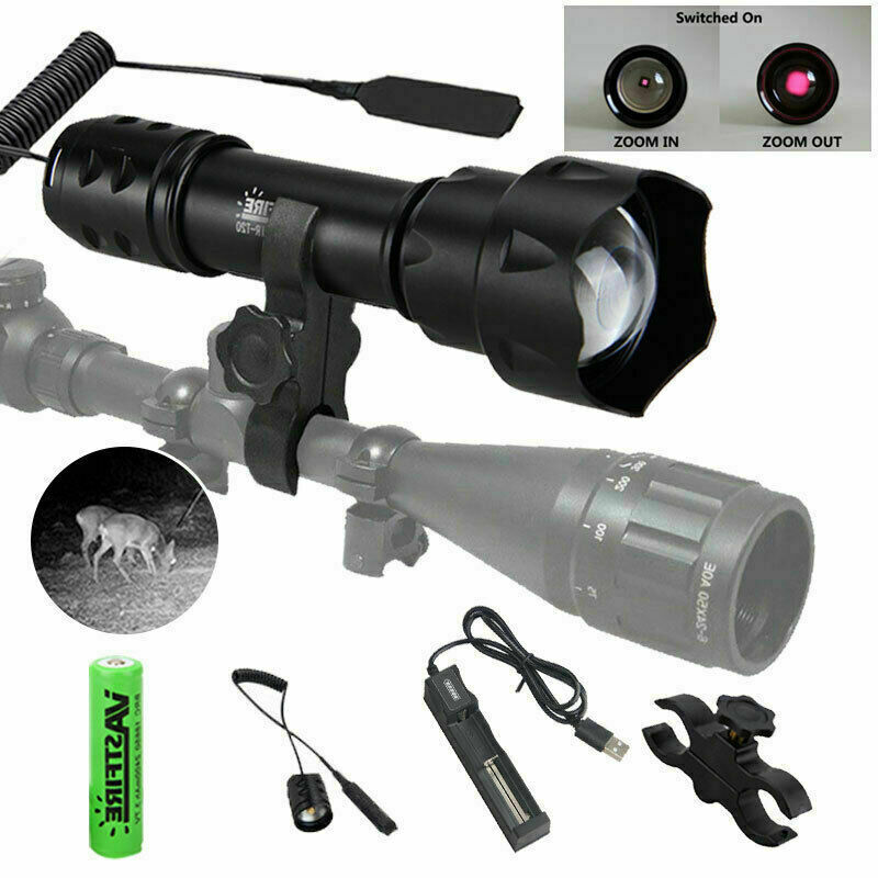 500Yards Laser Infrared IR 850nm/940nm LED Hunting Light Night Vision Gun Torch