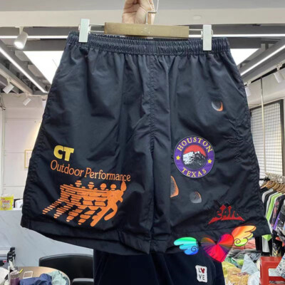 Travis Scott Cactus Jack Running Wild Shorts Black (CJNT-PS21) Men's Size M-XL