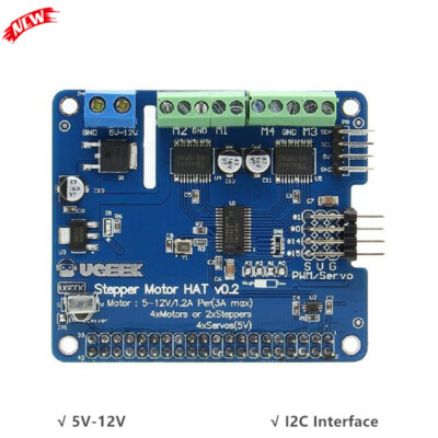 Robot Expansion Board V2 HAT Fit Stepper Motor/Motor/Servo For Raspberry Pi 4B