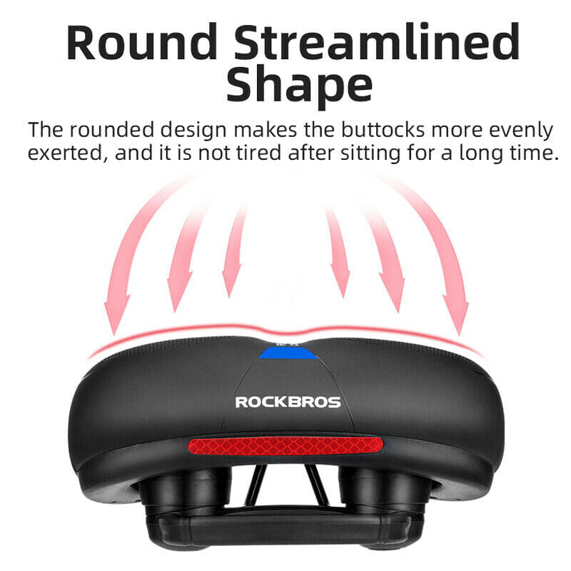 ROCKBROS Bike Seat Comfort Bike Saddle Mountain Bike Soft Wide Bike Seat Cushion