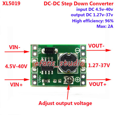DC-DC Buck Step Down Voltage Mini Converter Module 5V-40V To 3.3V 6V 9V 12V 24V