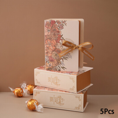 5X Magic Book Shape Gift Box Candy Chocolate Paper Packaging Boxes Wedding Party