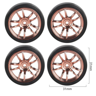 4Pcs RC Drift Tire Wheel Hard Tyre for 1:18 Lambda Tech LD18 RC Car