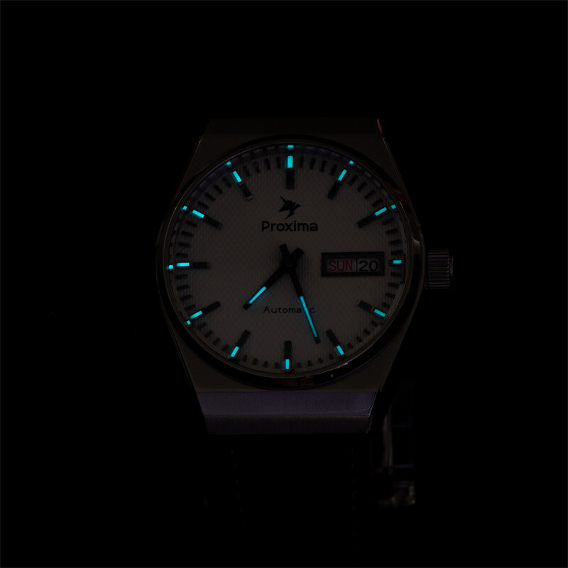 Pre-owned Proxima Men Automatic Watch 38mm Luxury Mechanical Wristwatch 200m Luminous Nh36