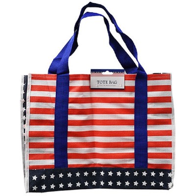 Patriotic Tote Bags Red,White,Blue July 4th Printed Polyester Decor*USA SELLER*