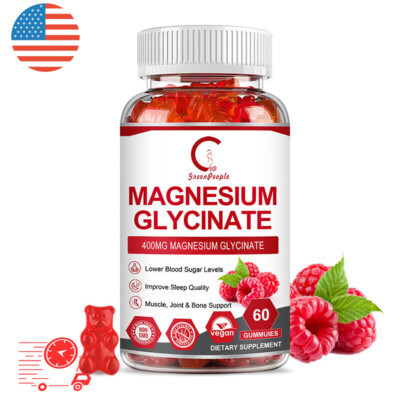 Magnesium Glycinate Complex 600MG Lower Blood Sugar Levels Bone Support 60Pcs