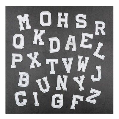 Retro Letter Patch Patches Iron on / Sew on Alphabet Embroidery Clothes Pick Col