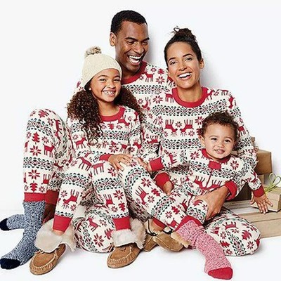 Christmas Pyjamas Family Matching PJs Set Xmas Ladies Mens Kids Baby Nightwear