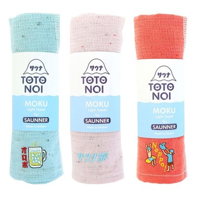 [Contex] Sauna MOKU (59480-90) Face towel M size 3 pcs set Oropo (aqua)