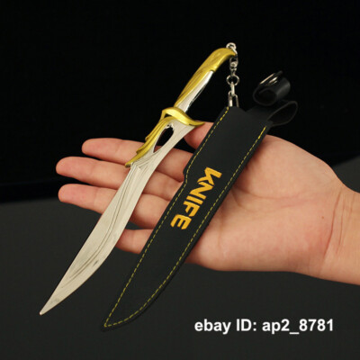 1/6 Metal 8.26'' Long Sword Knife w/ Sheath For Valorant 12'' Action Figure Body