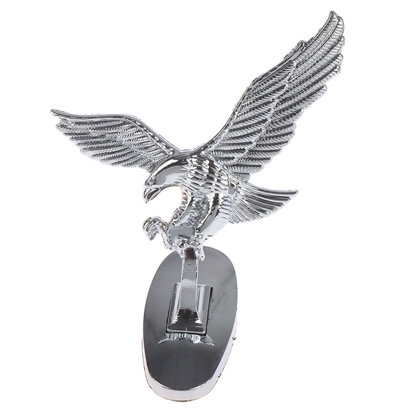 Car Front Cover Chrome Hood Ornament Badge 3D Emblem Angel Eagle For