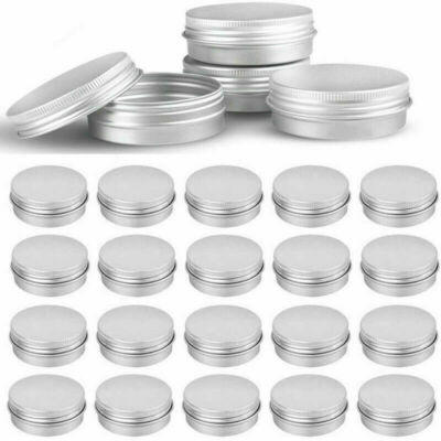 5/10/15g Aluminum Tin Jars Cosmetic Empty Screw Lid Containers Lip Balm Can