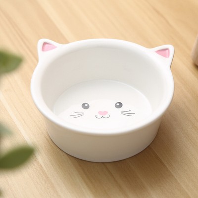 Elevated Cat Bowls Ceramic Dog Feeder Food Water Dishes Anti-Tipping Pet Bowl
