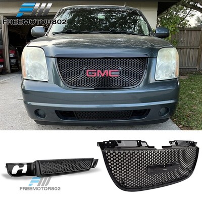 Fits 07-14 GMC Yukon XL 1500 Denali Mesh Front Upper & Lower Bumper Grille ABS