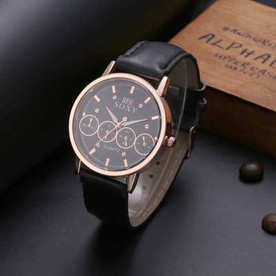 SOXY Fashion Cool Sport Watches Men Watch Luxury designer Leather Quartz Watches