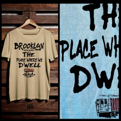 Hip Hop t-shirt 90s rap music underground Cypha Brooklyn Dwella XL Tan tee