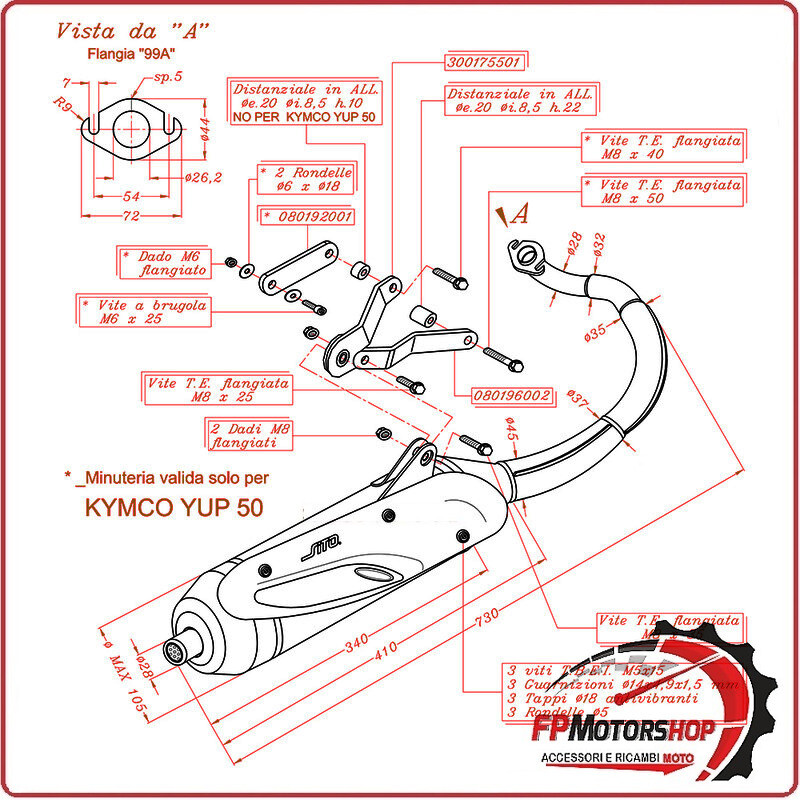 MARMITTA SILENZIATORE TERMINALE SCARICO SITO PER KYMCO AGILITY 50 R16 2T 10-12