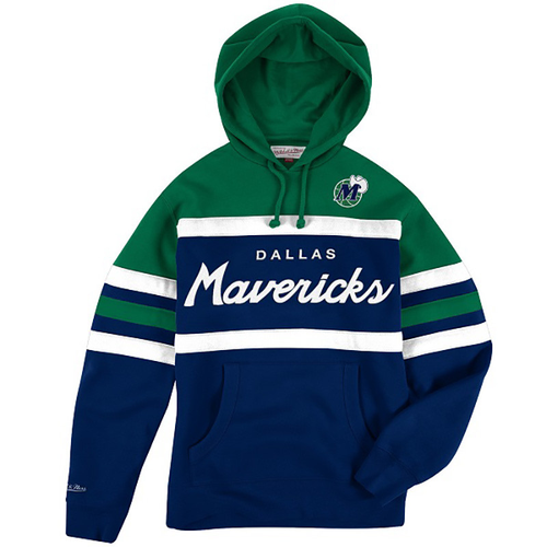 Зеленая/темно-синяя худи Mitchell & Ness NBA Dallas Mavericks Head Coach - XS