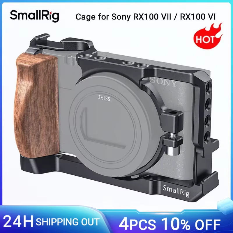 SmallRig Vlog Camera Cage for Sony RX100 VI and RX100 VII, Fits DSC-RX100 M6 and