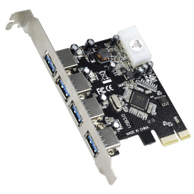 PCI-E PCI Express to 4 Port USB3.0 USB 3.0 Hub Controller Card Adapter