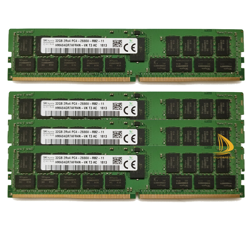 SKhynix 32GB×4枚 DDR4-2666 ECC Registered SK Hynix 4x 32GB 2RX4 PC4-2666V DDR4 21300Mhz 288PIN ECC Server
