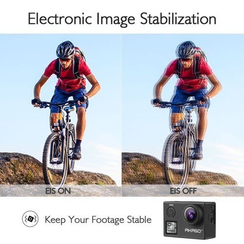 AKASO V50 Native 4K/30fps 20MP WiFi Action Camera w/ EIS Ultra HD Waterproof NEW